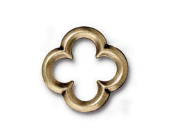 TierraCast Antique Brass (plated) Large Quatrefoil Link 21mm