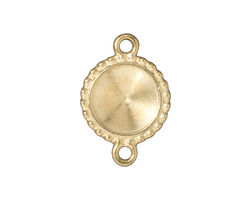 TierraCast Gold (plated) Twisted Round Frame Link 24x16mm