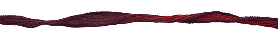 Burgundy/Eggplant Blend Hand Dyed 100% Silk Ribbon 1/2"