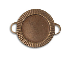 Vintaj Natural Brass Game Piece Bezel 28x22mm