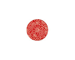 Lillypilly Red Weathered Daisy Anodized Aluminum Disc 19mm, 24 gauge