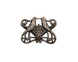 Stampt Antique Pewter (plated) Kissing Birds Connector 21x16mm