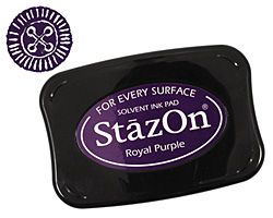 StazOn Royal Purple Solvent Ink Pad