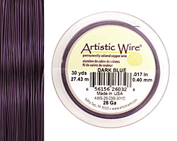 Artistic Wire Dark Blue 26 gauge, 30 yards