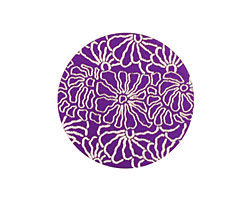 Lillypilly Purple Weathered Daisy Anodized Aluminum Disc 25mm, 24 gauge