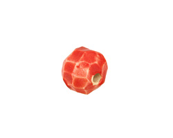 Gaea Ceramic Red Hot Geode Round 11-12x13-14mm