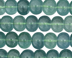 Blue Green Fluorite Rondelle 8x10mm