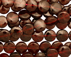 Garnet Puff Coin 8mm