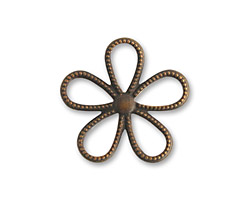 Vintaj Natural Brass Beaded Flower 24mm