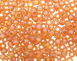 TOHO Transparent Rainbow Frosted Dark Topaz Round 6/0 Seed Bead