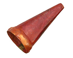 Patricia Healey Copper Extra Large Plain Cone w/ Dots 38x19mm