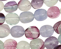 Rainbow Fluorite Tumbled Nugget 9-10x7-9mm