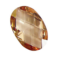 Champagne Faceted Oval 20x30mm