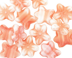 Czech Glass Cherry Blossom 2-Hole Flower 11x13mm
