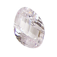 Crystal Clear Faceted Twisted Oval 15x17mm