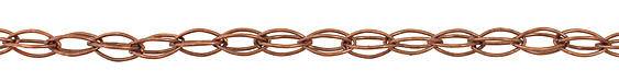 Antique Copper (plated) Interlocking Horse Eye Chain