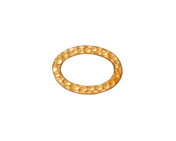 TierraCast Gold (plated) Hammertone Oval Ring 18x12mm