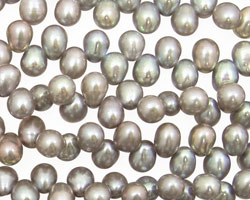 Silver Peacock Dancing Drops 6.5-8mm