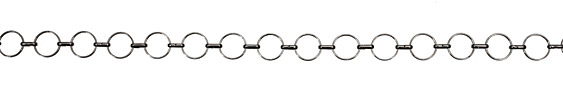 Gunmetal Linked Ring Chain