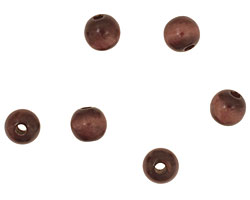 Tagua Nut Dark Brown Round 6mm