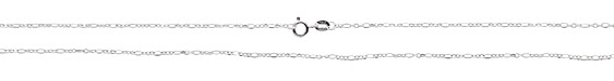 Sterling Silver Finished Varied Oval Chain 18"