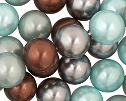 Muddy Spring Mix Shell Pearl Round 14mm