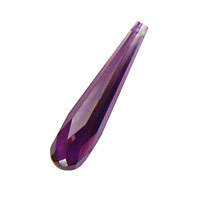 Violet Faceted Teardrop 7x30mm