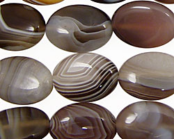 Botswana Agate (rich color) Flat Oval 18x13mm