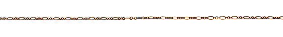 Antique Brass (plated) Flat Oval & Ring Chain