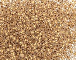 TOHO Crystal (with Frosted Gold Lining) Round 11/0 Seed Bead