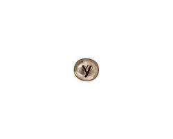 TierraCast Antique Rhodium (plated) Alphabet Bead "Y" 7x6mm