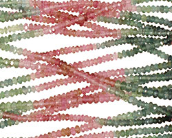 Tourmaline Faceted Rondelle 2mm