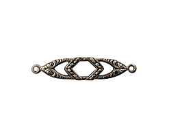 Stampt Antique Pewter (plated) Baroque Marquise Connector 28x6mm