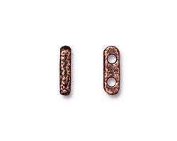 TierraCast Antique Copper (plated) Distressed 2-Hole Bar 3x13mm
