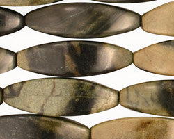 Green Water Jasper 4-Sided Rice 30x10mm