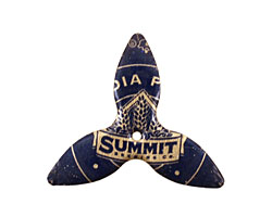 Trinket Foundry Navy & Gold (Summit) Large 3 Petal Bottle Cap Flower 30x26mm