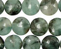 Emerald Puff Coin (rough cut) 14mm