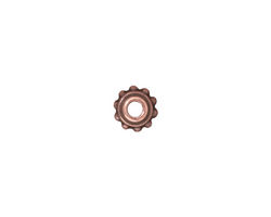 TierraCast Antique Copper (plated) Large Hole Beaded Bead Cap 3x7mm