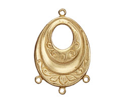 Brass Scrolling Oval 1-3 Link 32x21mm