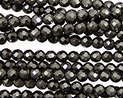 Hematite Faceted Round 4mm