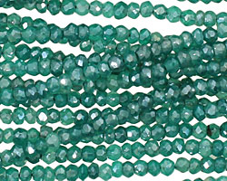 Mystic Quartz (green) Faceted Rondelle 4mm