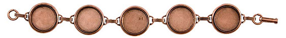 Nunn Design Antique Copper (plated) Large Circle Bezel Bracelet 18mm