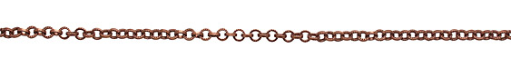 Antique Copper (plated) Textured Circular Cable Chain