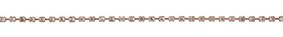Antique Copper (plated) Rhinestone Chain 4mm