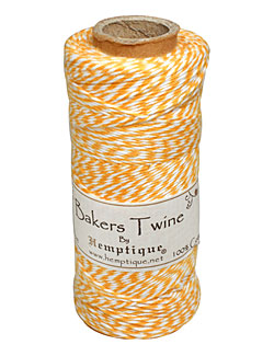 Yellow/White Bakers Twine 2 ply, 410 ft
