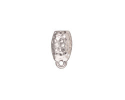 TierraCast Rhodium (plated) Hammertone Ear Post 7x14mm