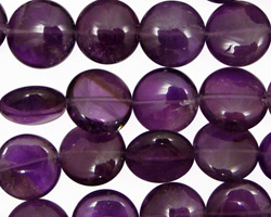 Amethyst Puff Coin 12mm