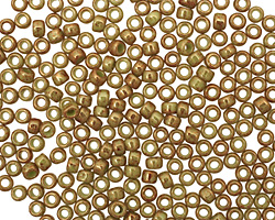 TOHO Marbled Opaque Avocado/Pink Round 8/0 Seed Bead