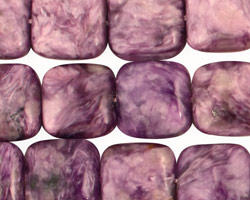 Charoite Puff Square 14mm