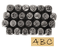 Bradley Uppercase Letters Metal Stamp Set 2.5mm